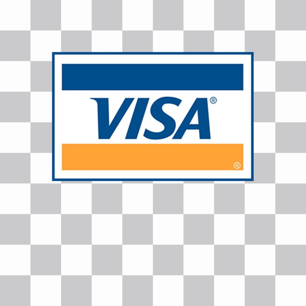 Etiqueta do logotipo do cartão de crédito VISA para suas fotos ..