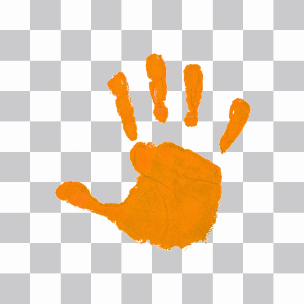 Etiqueta de mão de laranja contra a violência às mulheres ..