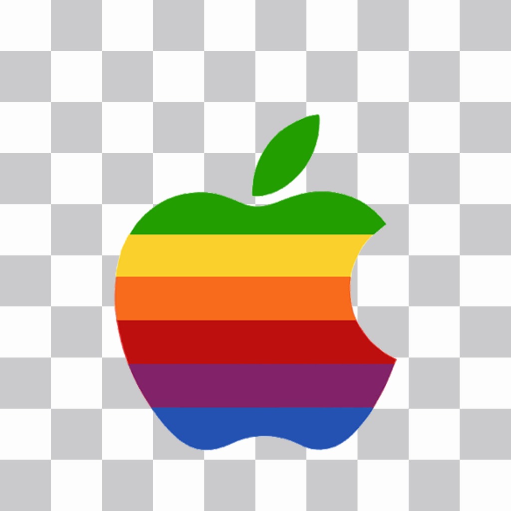 Logotipo da Apple etiqueta com cores para sua foto ..