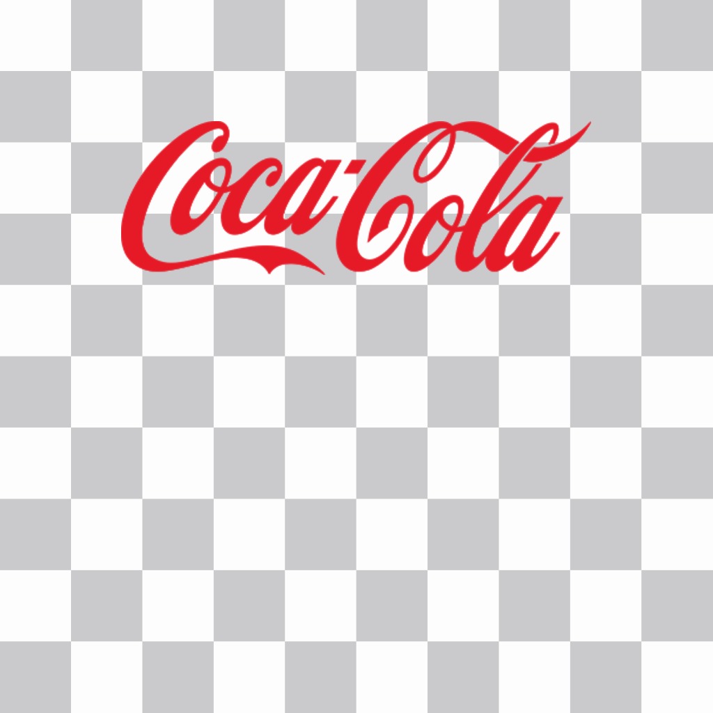 Etiqueta de Coca Cola logotipo para suas fotos ..