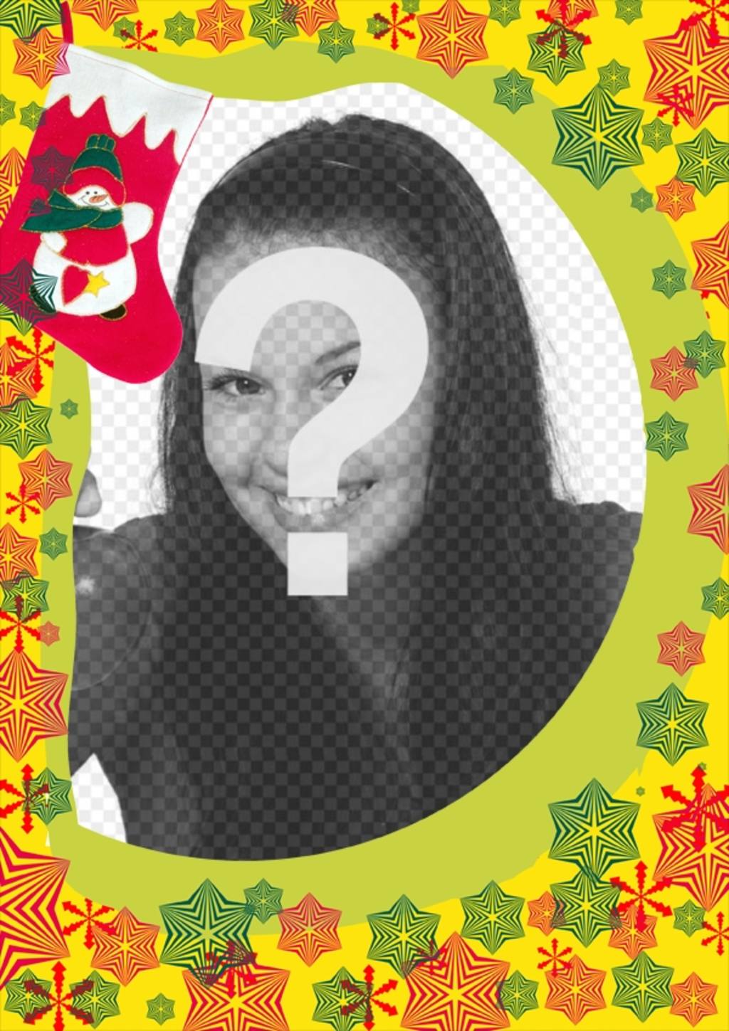 Photo frame, presente de Natal de fundo starlets..