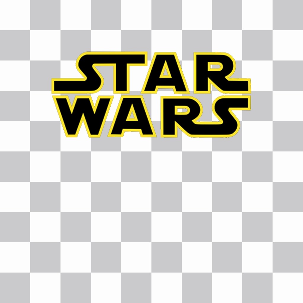 Etiqueta do logotipo de Star Wars para colocar em suas fotos ..