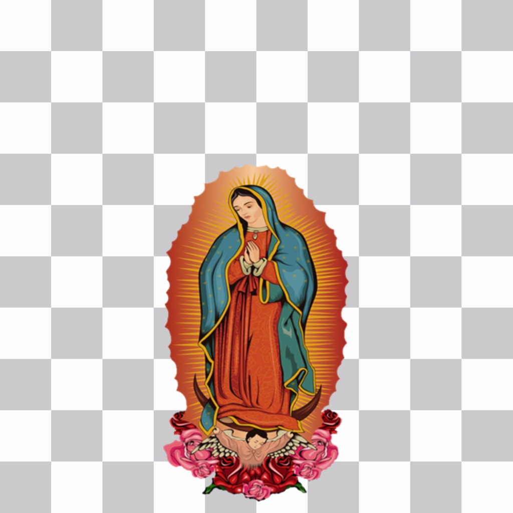 Etiqueta da Virgem de Guadalupe para colocar em suas fotos ..