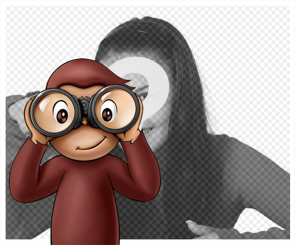 Efeito da foto das crianças de Curious George à sua ..