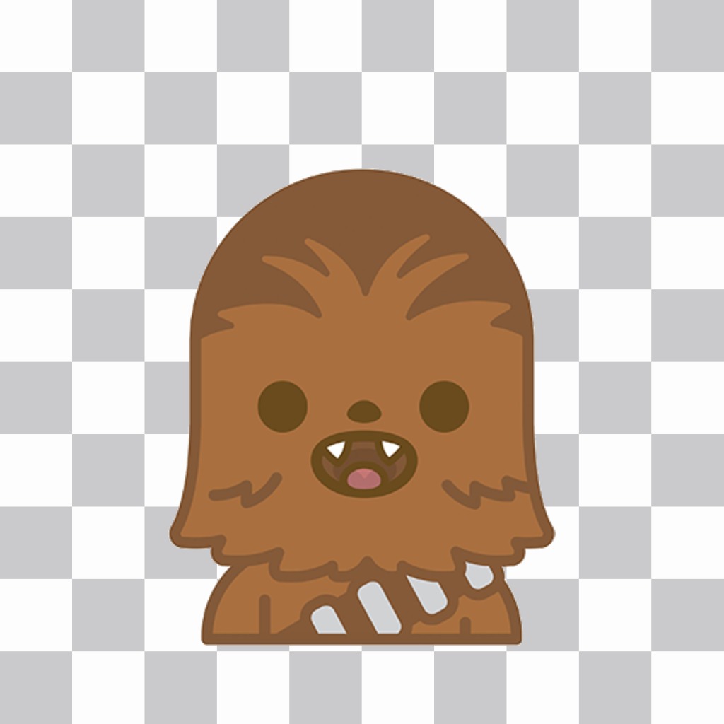 Etiqueta do caráter de Star Wars Chewbacca para suas fotos 