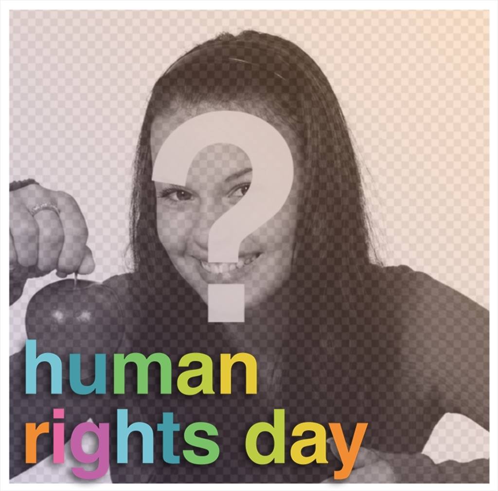 Efeito da foto do Dia dos Direitos Humanos no seu ..