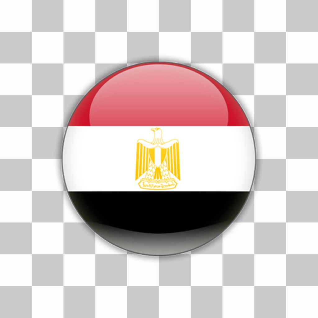 Etiqueta de botão com a bandeira Egito para suas fotos ..