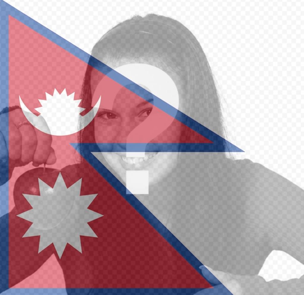 Efeito da foto da bandeira de Nepal para sua foto ..