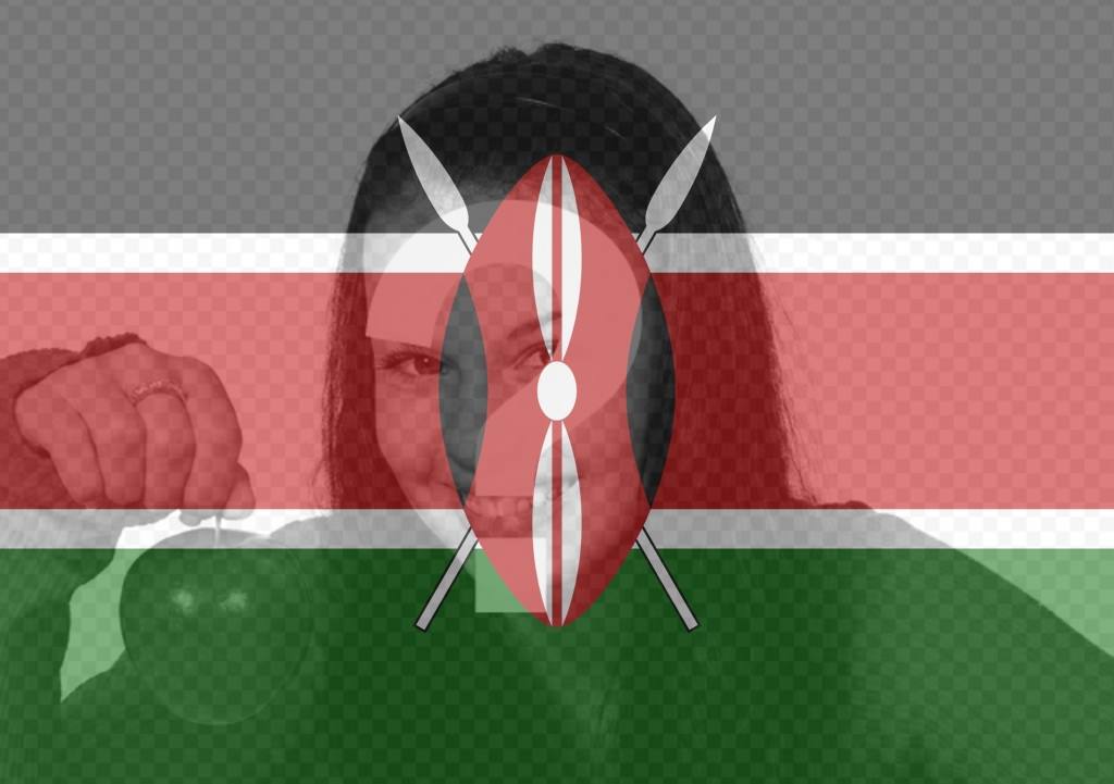 Filtro de bandeira do Quénia para pôr sobre sua imagem de perfil ..