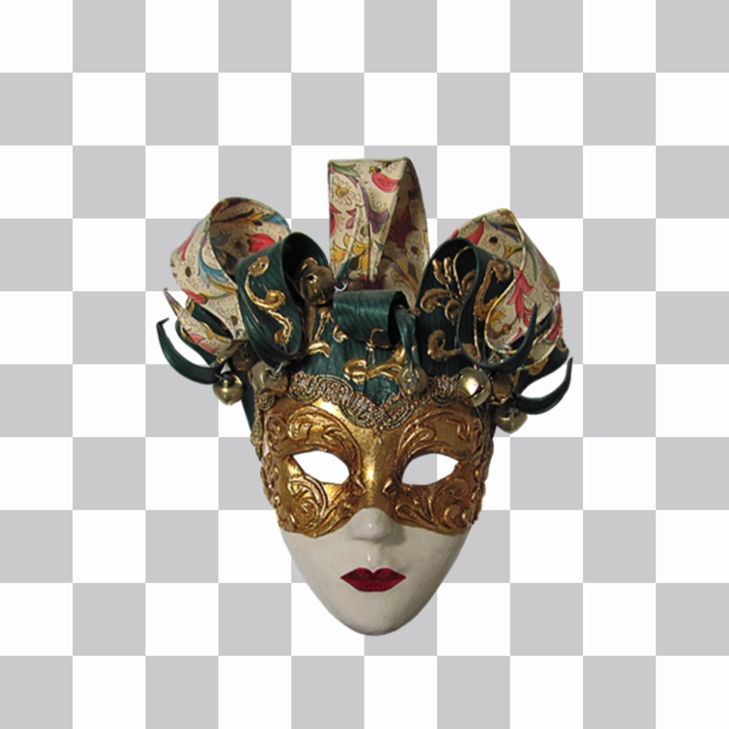 Etiqueta de uma máscara do carnaval original para suas fotos ..