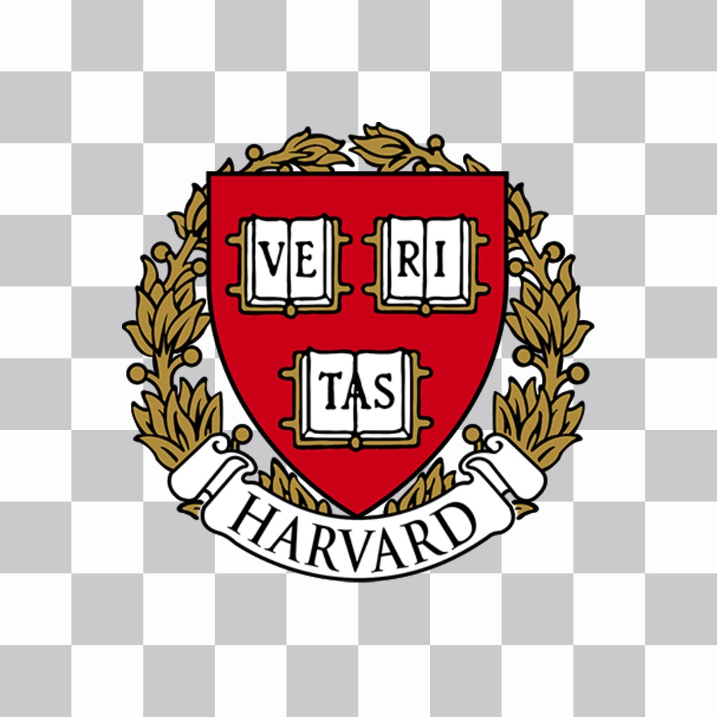 Escudo da Universidade de Harvard para colocar em suas fotos ..
