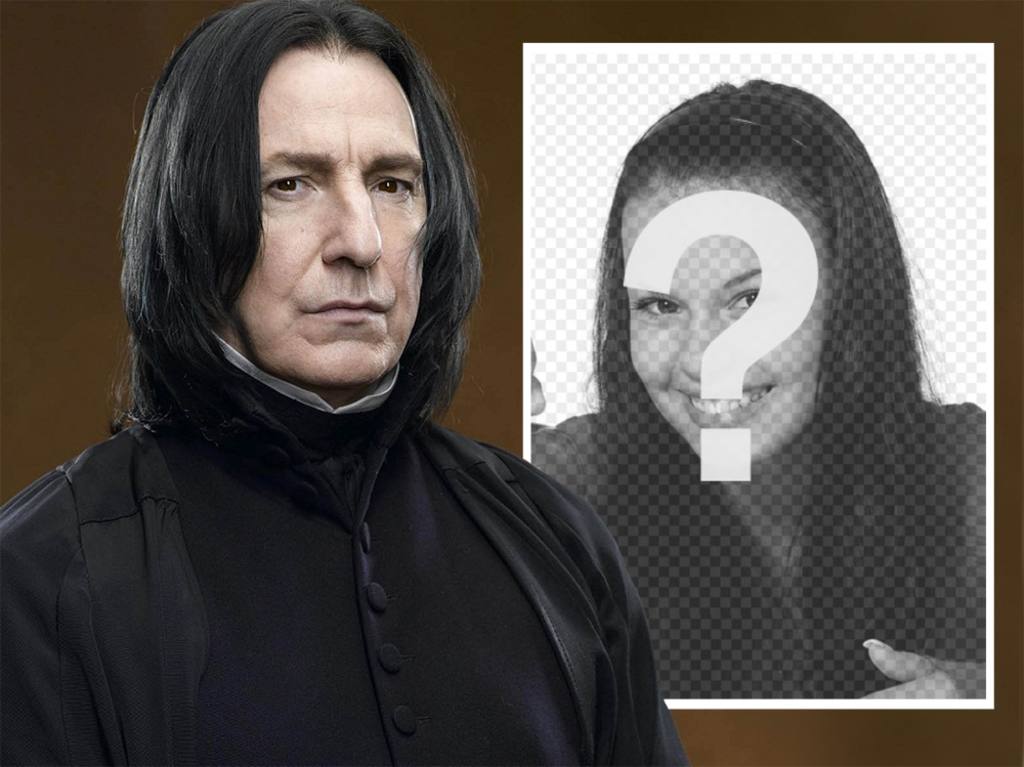 Efeito da foto com Snape de Harry Potter para fazer upload de uma foto ..