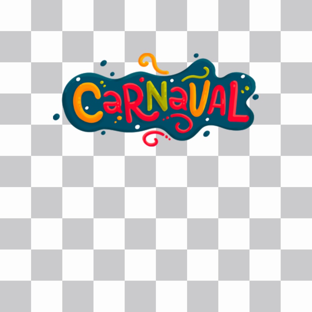 Decore suas fotos com esta etiqueta de CARNAVAL para efeito ..