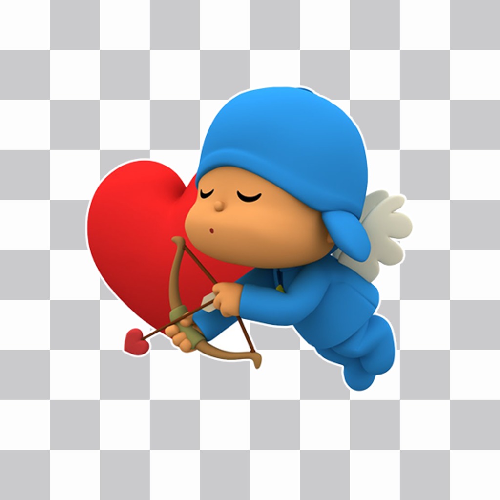 Coloque Cupido Pocoyo em suas fotos com esta etiqueta ..