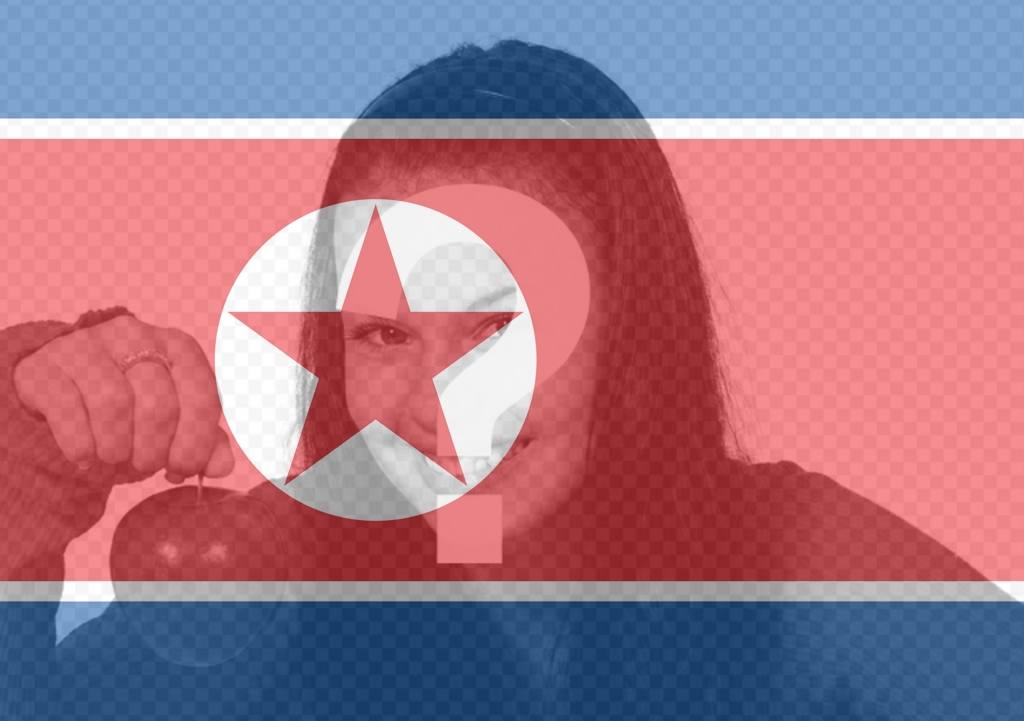 Bandeira da Coreia do Norte para adicionar como um filtro para suas fotos ..