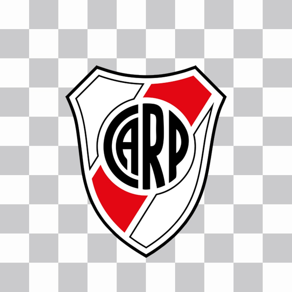 Etiqueta do escudo Club Atletico River Plate para colar suas fotos ..