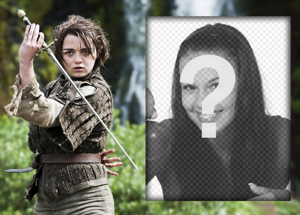 Efeito da foto para os admiradores de Arya Stark ..