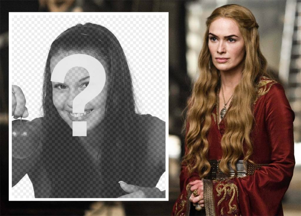 Envie sua foto para estar com a rainha Cersei ..