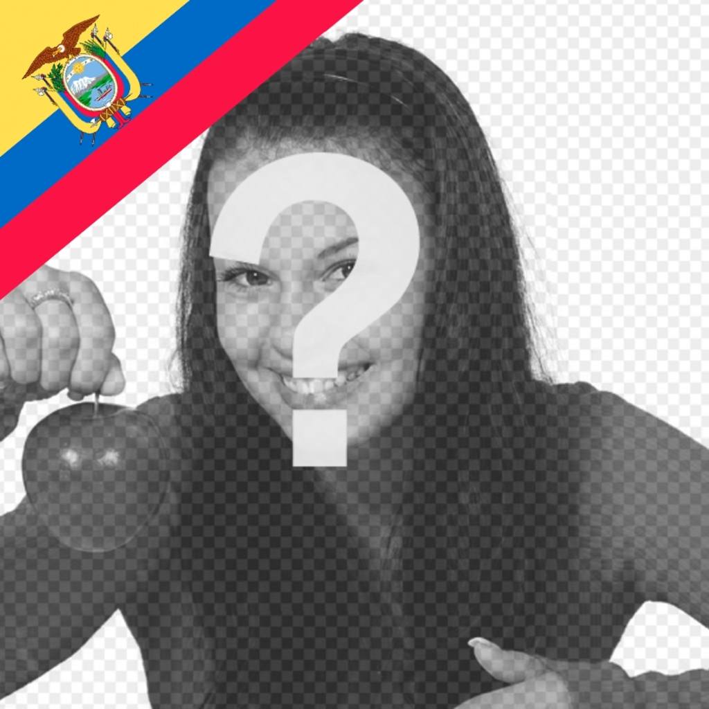 Decore suas fotos com a bandeira de Equador em um efeito editável canto ..