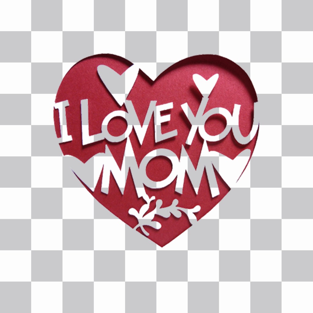 autocolante decorativo para mostrar a sua mãe que você a ama ..