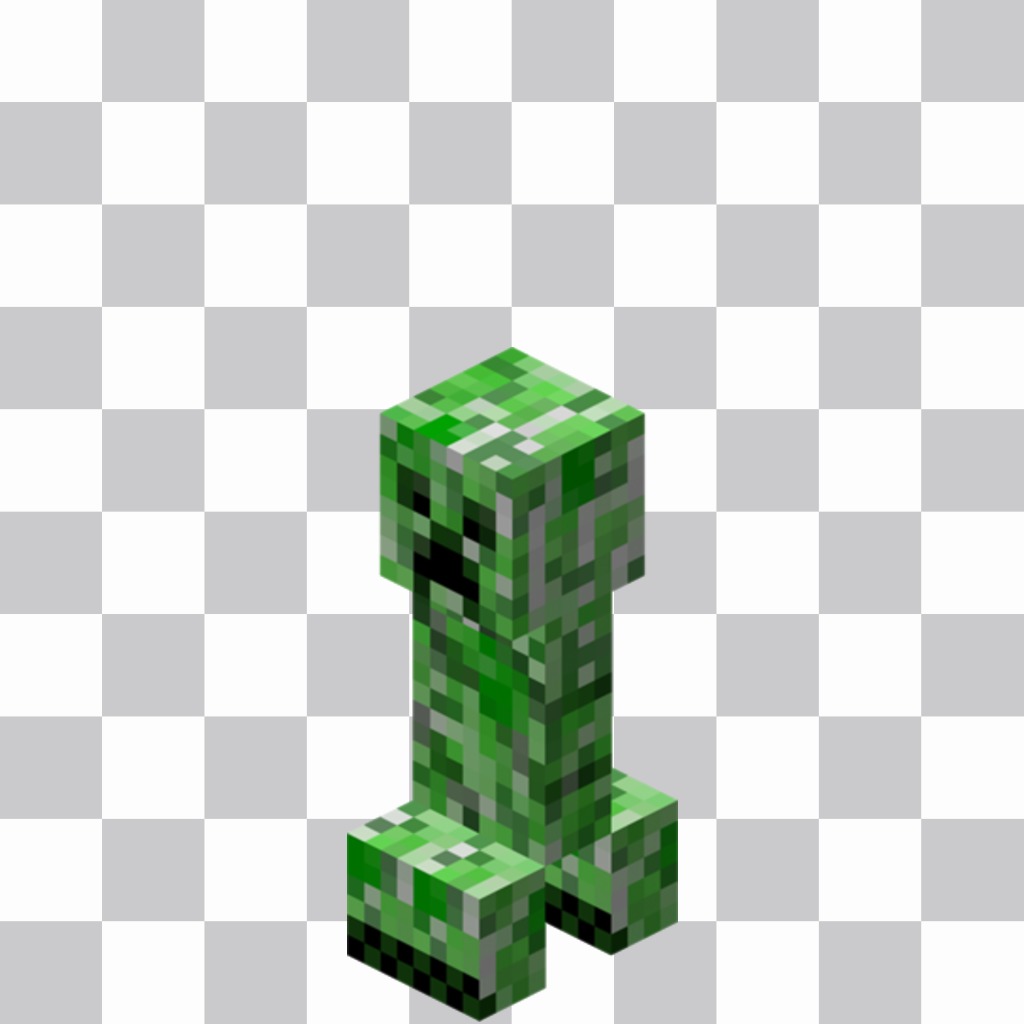 Etiqueta com Creeper de Minecraft para suas fotos ..