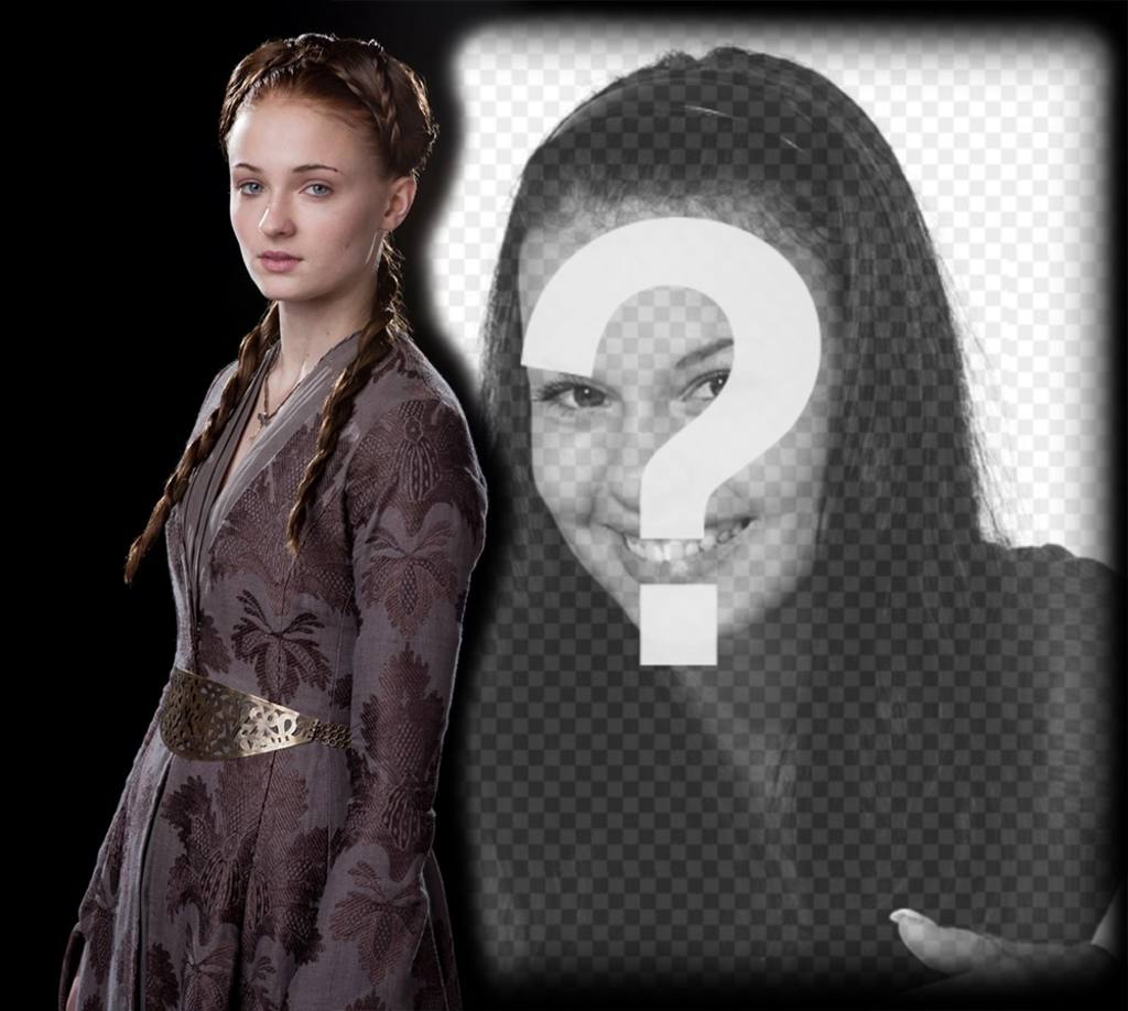 efeito da foto editável para colocar sua foto ao lado de Sansa Stark ..