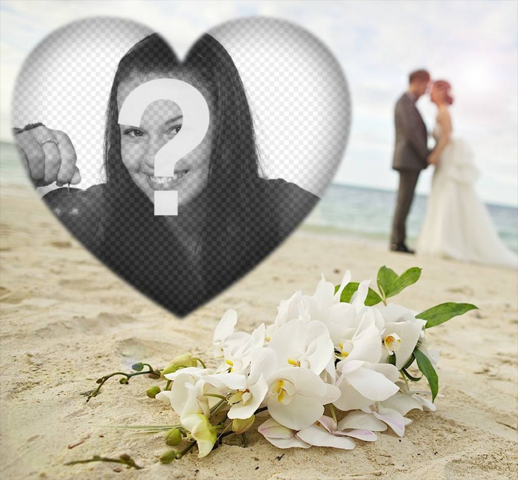quadro amor editável com um casal na praia para sua foto ..