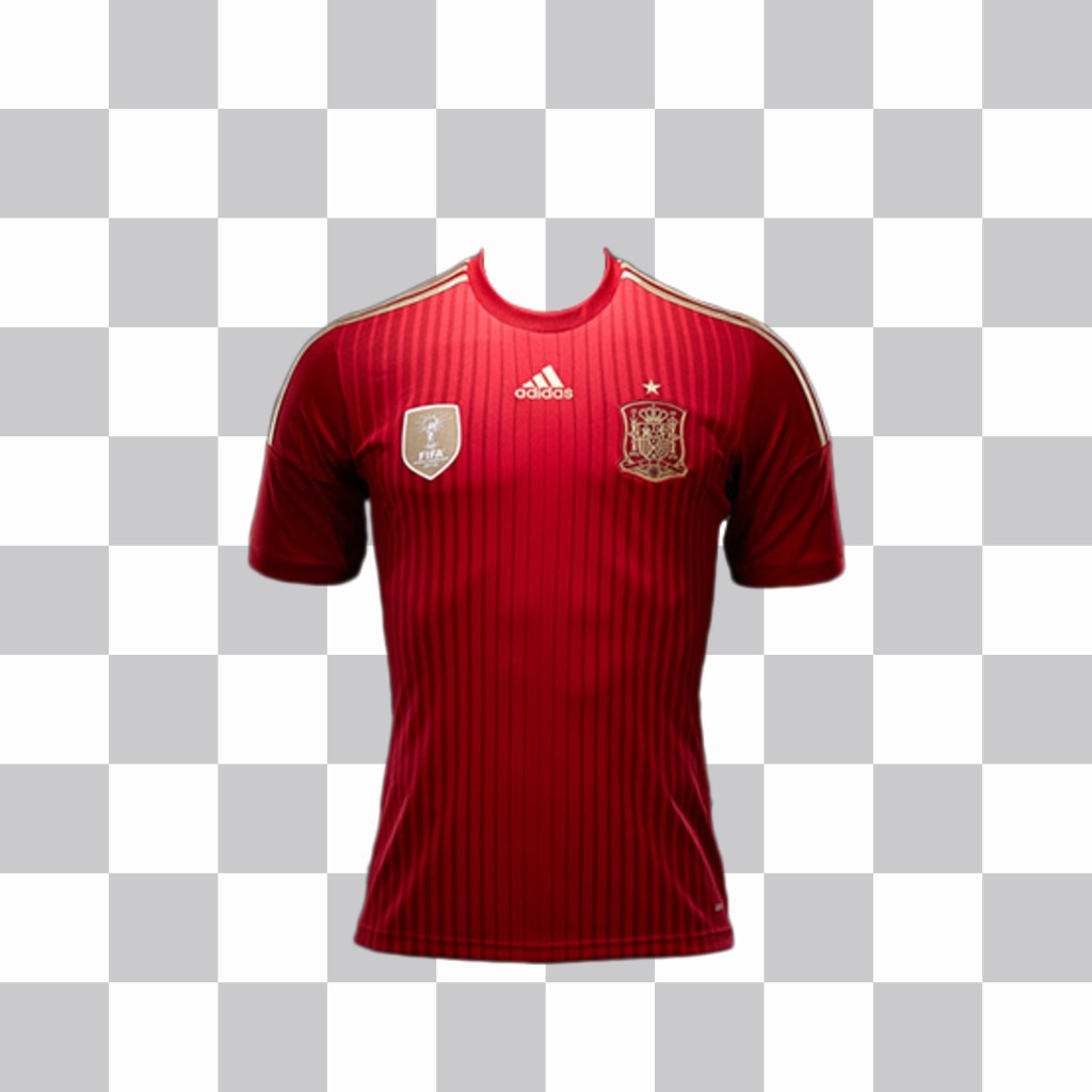 efeito da foto com a camisa da Espanha seleção para as suas fotos ..