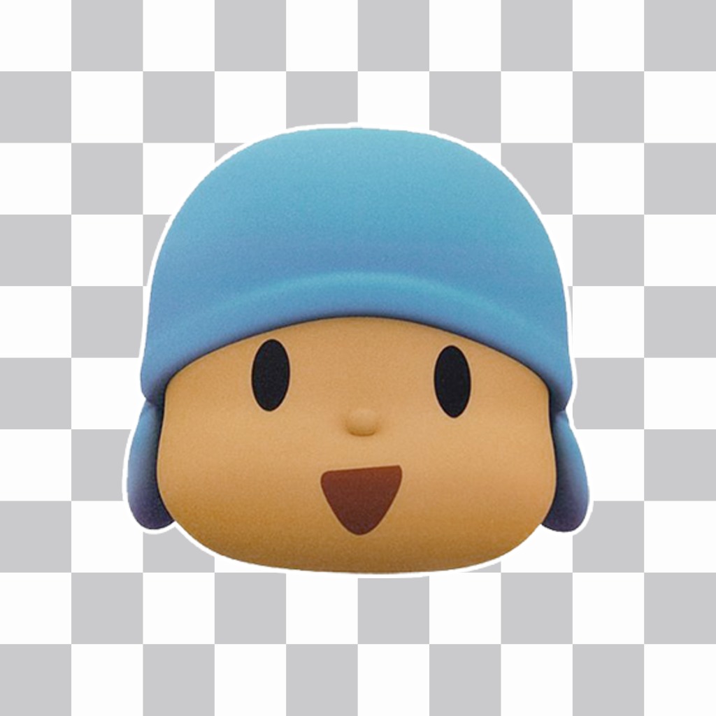 Etiqueta de Pocoyo rosto para adicionar qualquer lugar em suas fotos ..