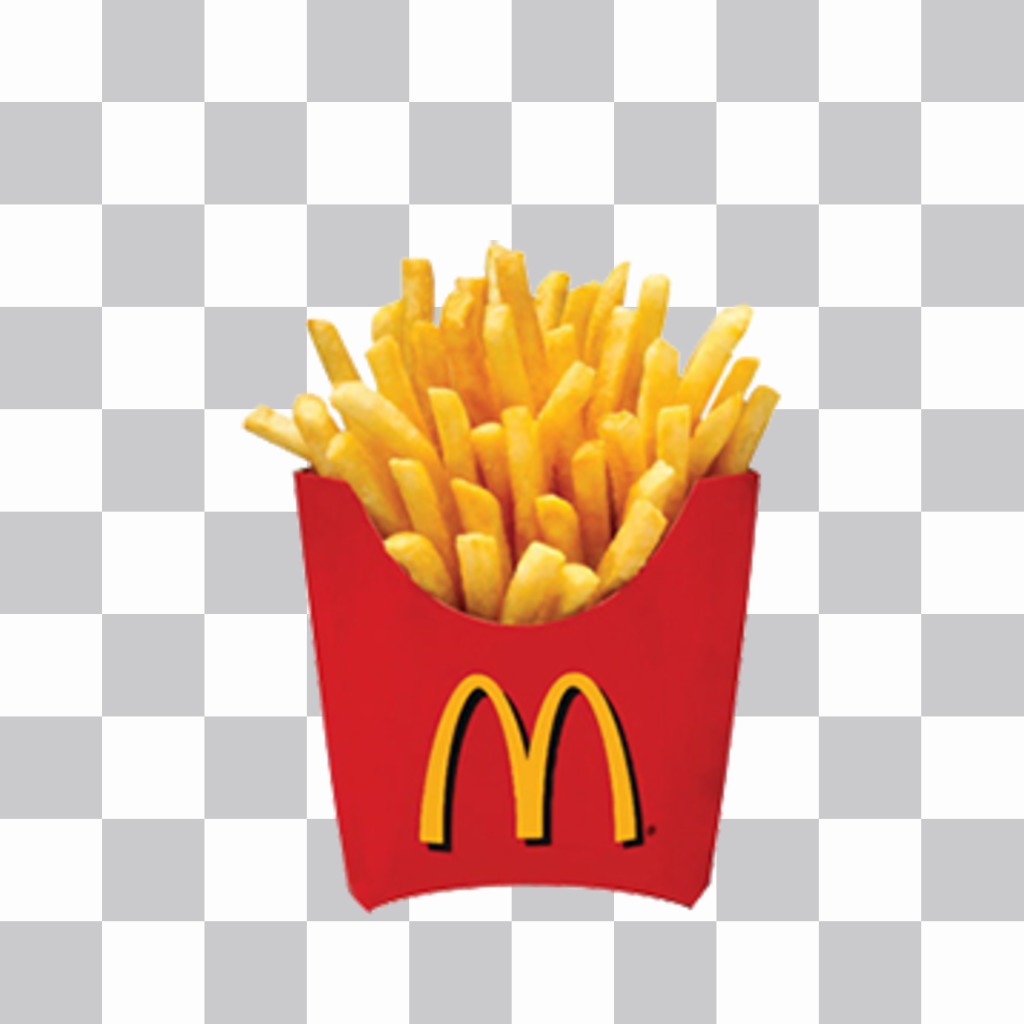 autocolante decorativo para colar as batatas McDonalds em suas imagens ..