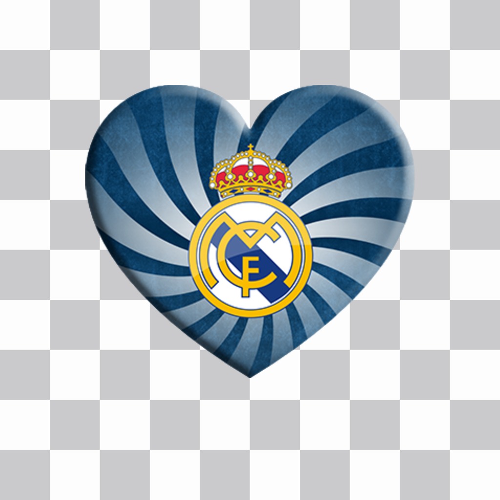 Coração com o Real Madrid escudo para colar em sua foto para ..