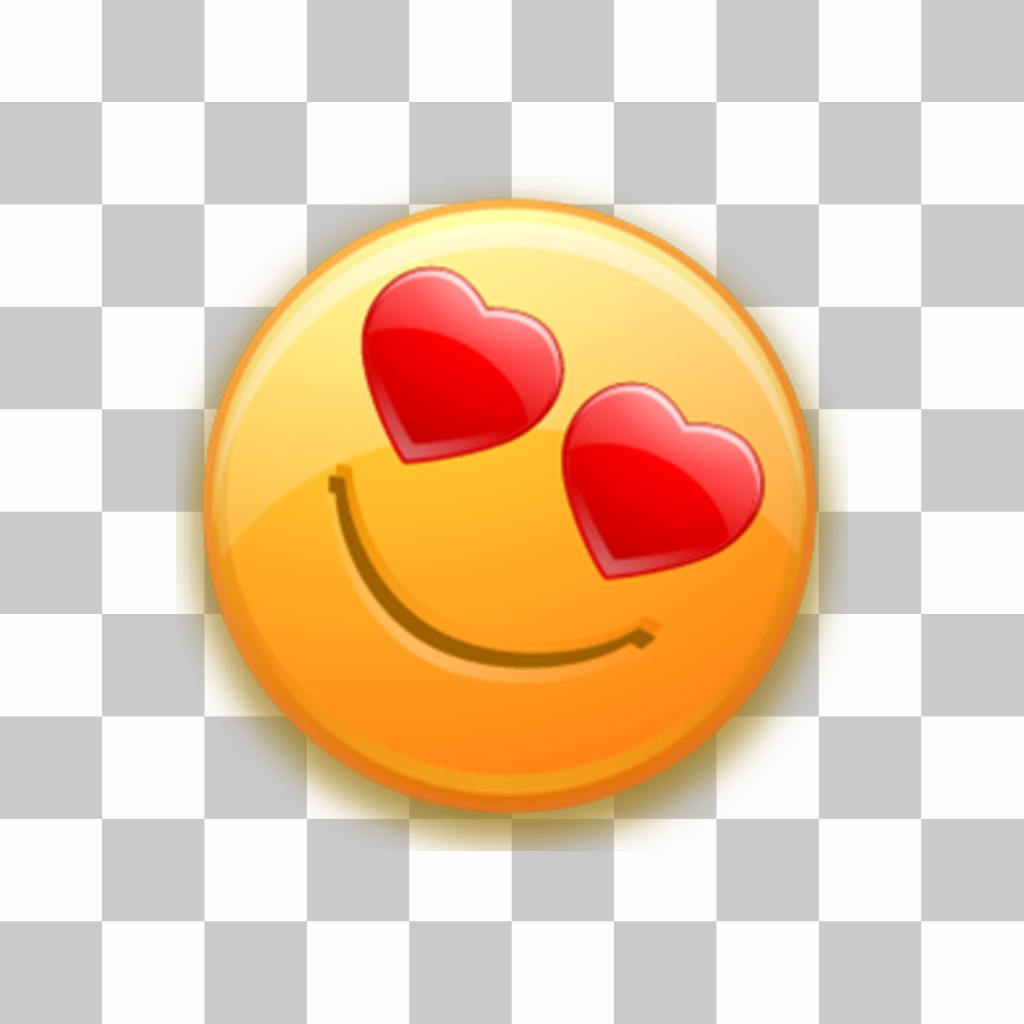 Emoji no amor com o coração nos olhos para colar em suas fotos ..