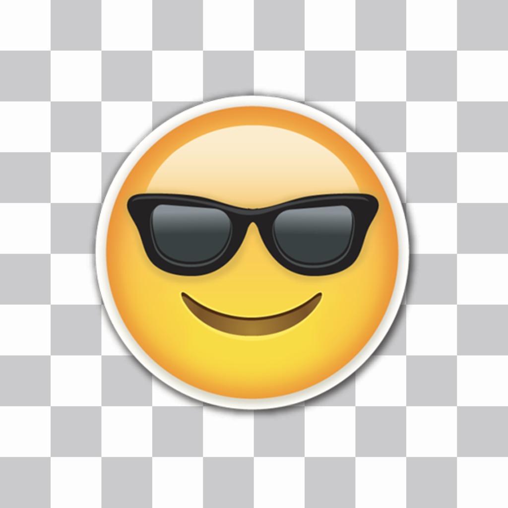 WhatsApp Emoji com óculos de sol para colar em suas fotos 