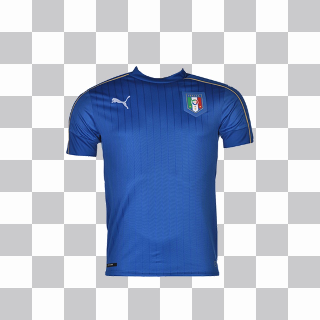 Efeito da foto para colar a camisa de futebol da Itália, em suas fotos ..
