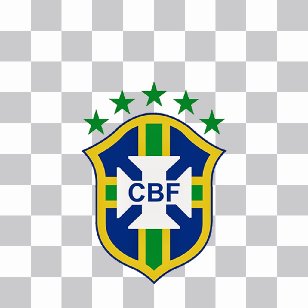 Escudo da equipe nacional de futebol Brasil para adicionar as suas fotos ..