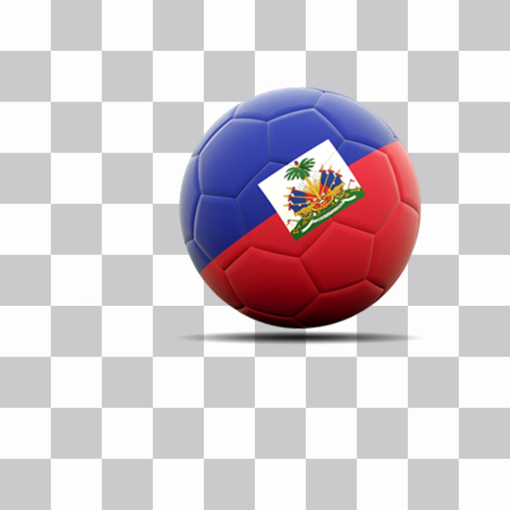 Decore suas fotos com uma bola de futebol com a bandeira Haiti por ..