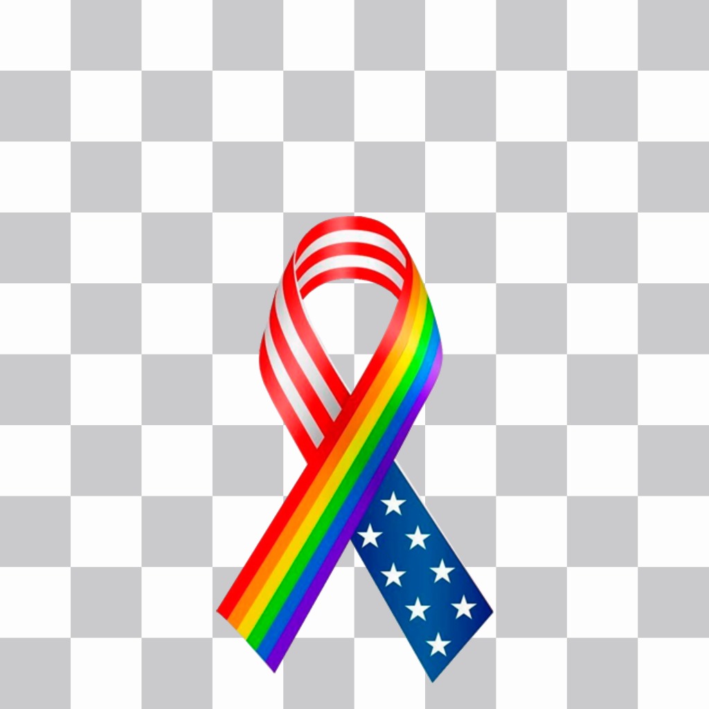 Fita com as cores das cores do arco-íris e a bandeira dos EUA que você pode colocar em sua foto como a..