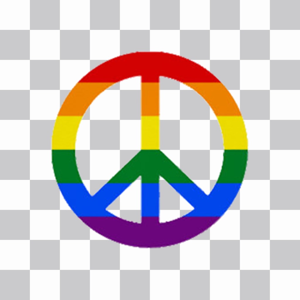 Símbolo da paz e amor com as cores do arco-íris para decorar as suas fotos ..