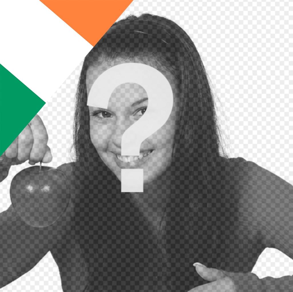 Efeito de colocar a bandeira de Ireland em suas fotos e decorá-lo ..