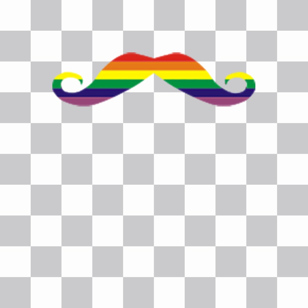 Coloque um bigode em suas fotos com as cores do arco-íris com este efeito ..