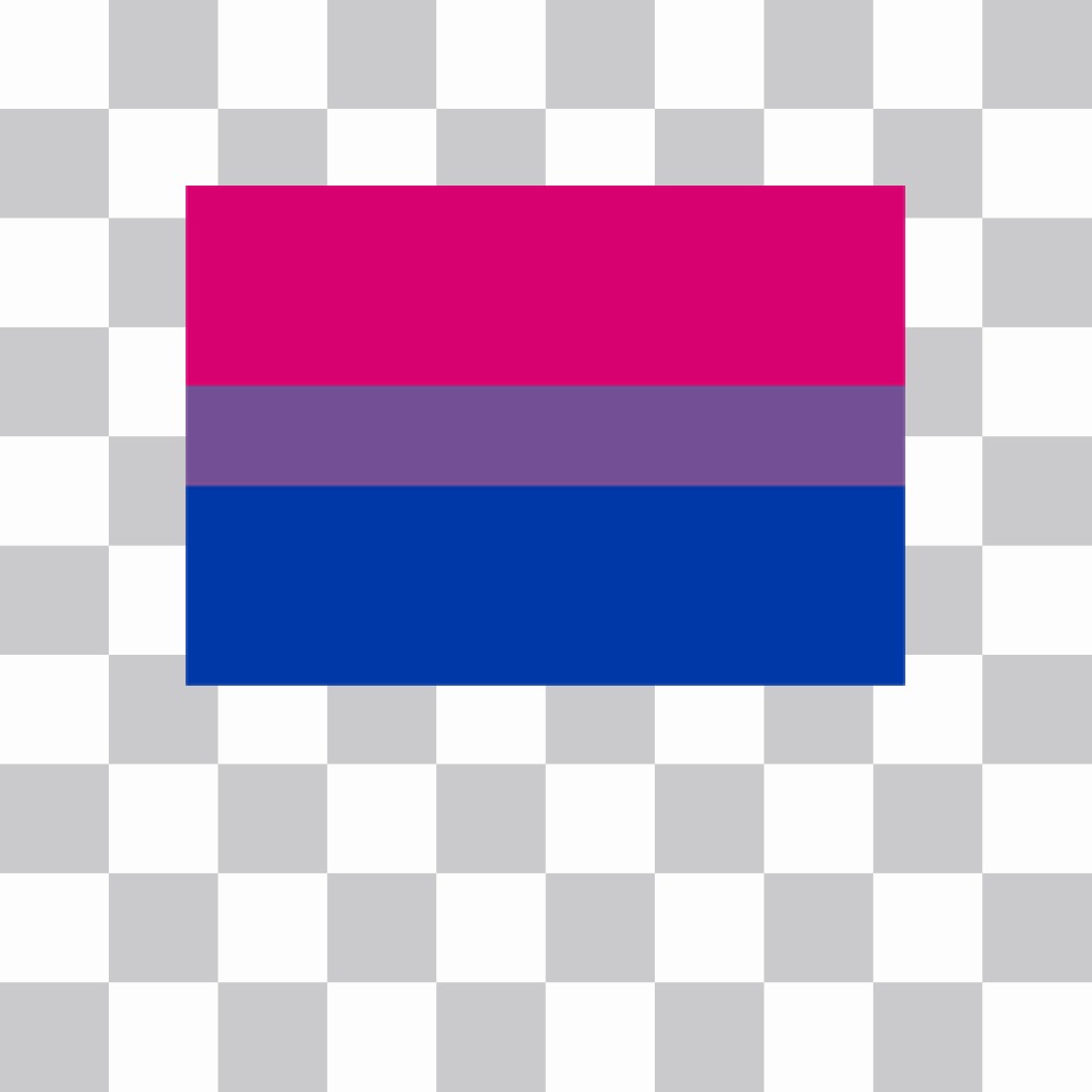 Bandeira da bissexualidade para colar em fotos como uma etiqueta em linha ..