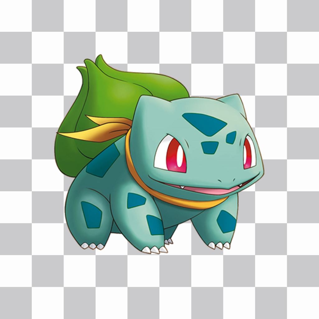 Cole Bulbasaur em suas fotos como uma etiqueta com esse efeito ..