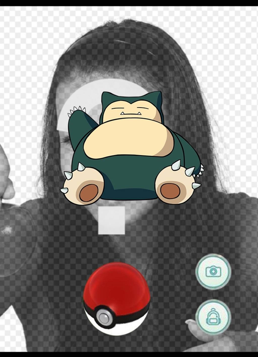 efeito de foto de Pokemon Go com Snorlax para editar com o seu ..