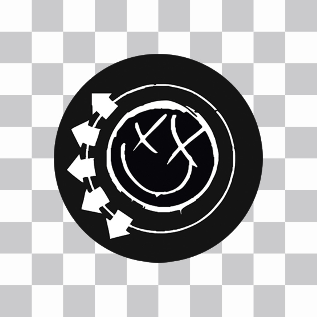 Logo da famosa banda Blink 182 pode colar em suas fotos ..