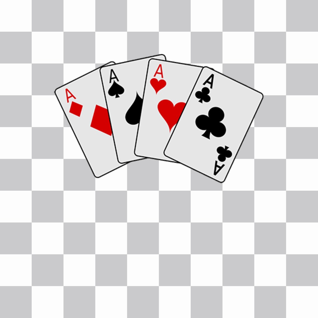 Etiqueta de cartões de jogo de poker de Ace para colocar suas fotos ..
