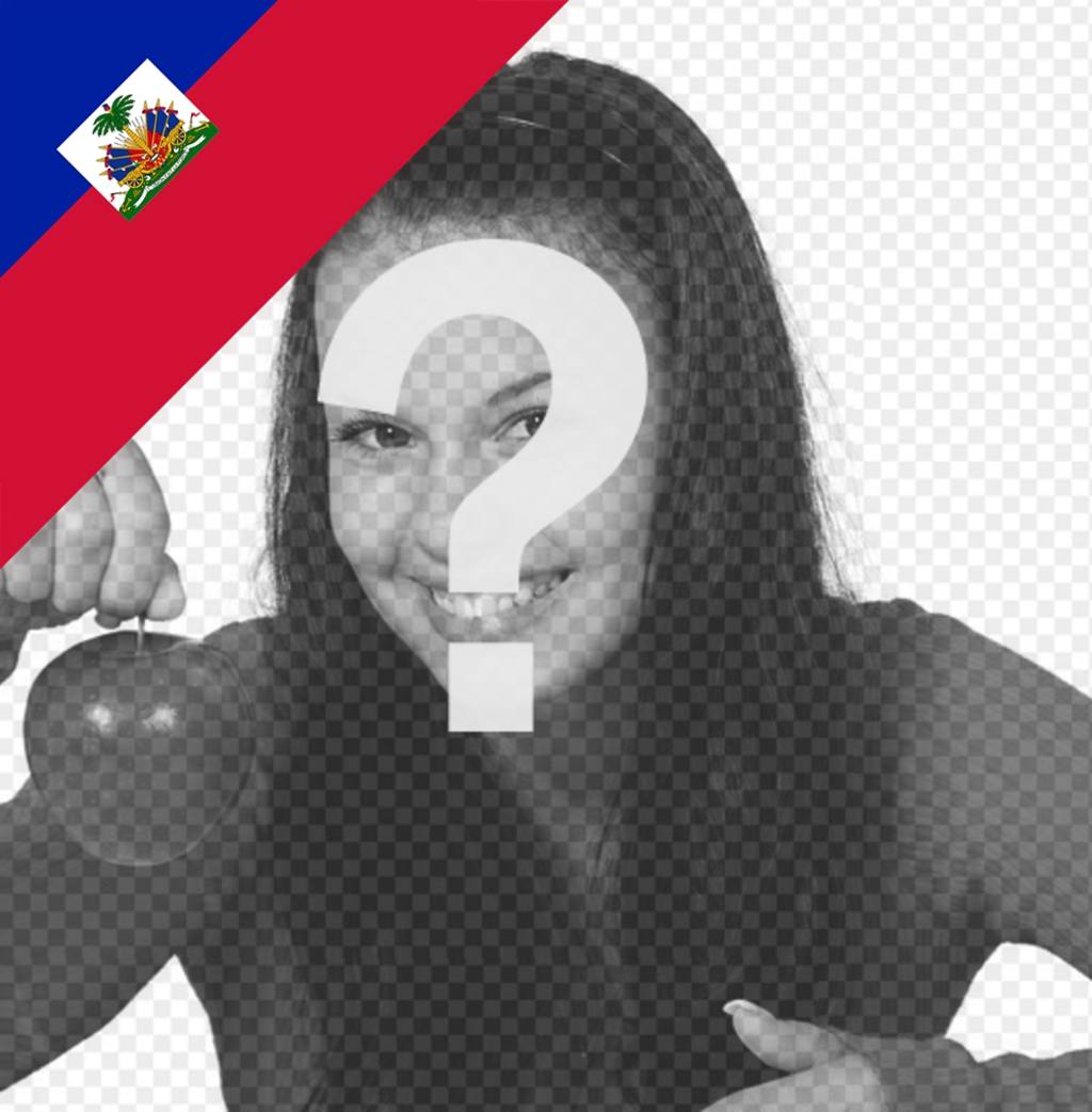 Coloque no canto de suas fotos a bandeira do Haiti com este efeito em linha ..