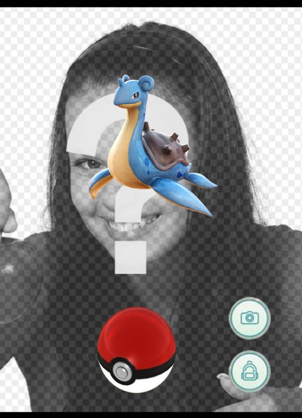 Efeito do Pokemon Go com Lapras onde você pode editar com o seu ..