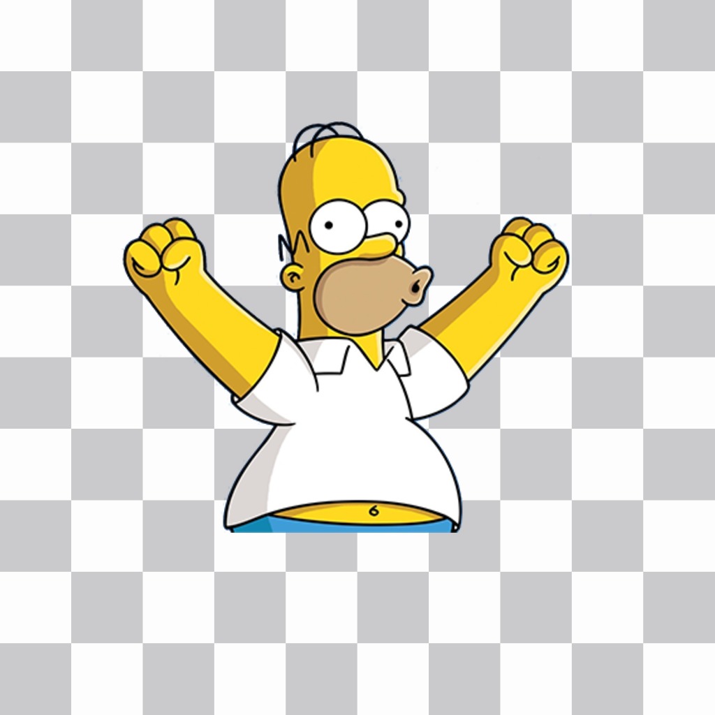 Cole Homer Simpson celebrar qualquer lugar em seu efeito foto fotos ..