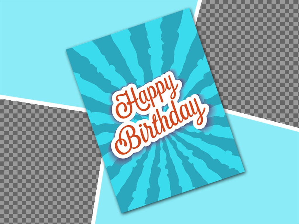 Comemore seu aniversário com este cartão original para editar com duas imagens ..
