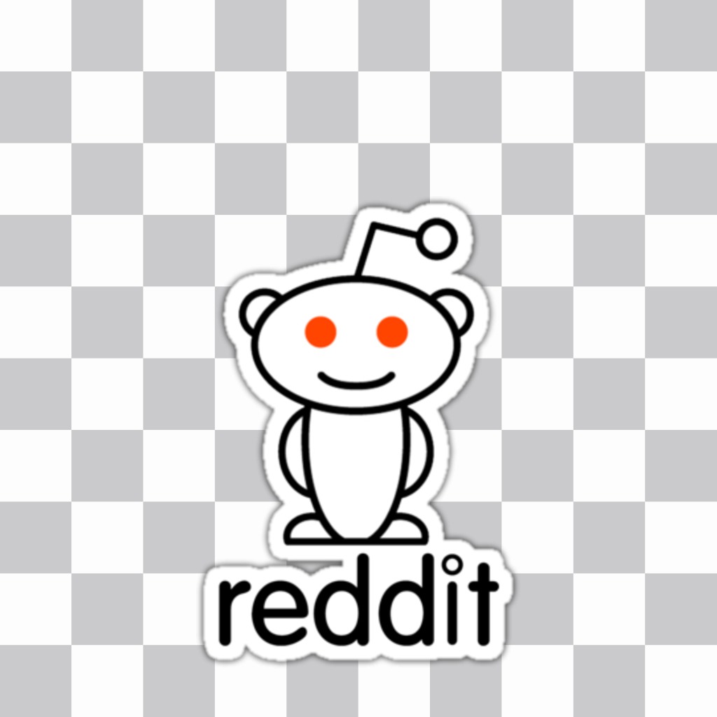 Etiqueta do, fórum internet Reddit Logo famosa para colocar em sua foto. ..